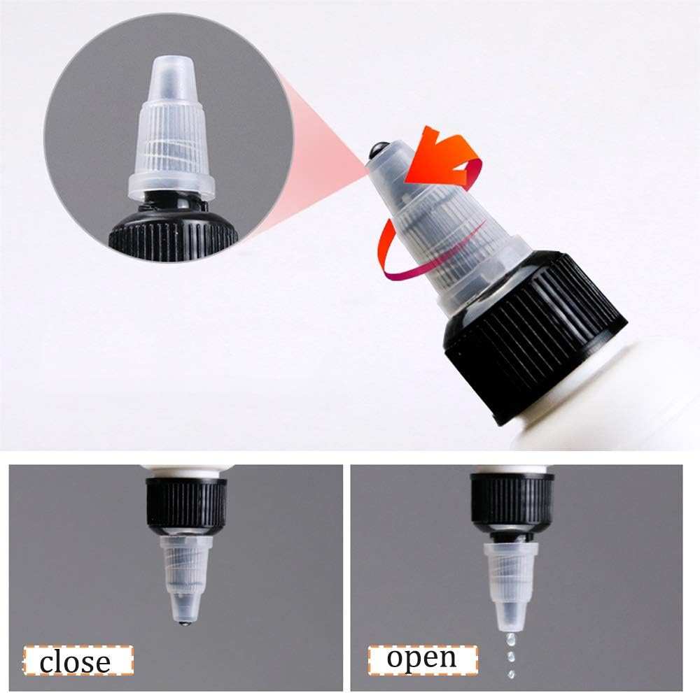 5 個 30 ミリリットル/60 ミリリットル/100 ミリリットル/120 ミリリットル/150 ミリリットルプラスチック PET ジュース液体容量スポイトボトルツイストトップキャップタトゥー顔料インク容器