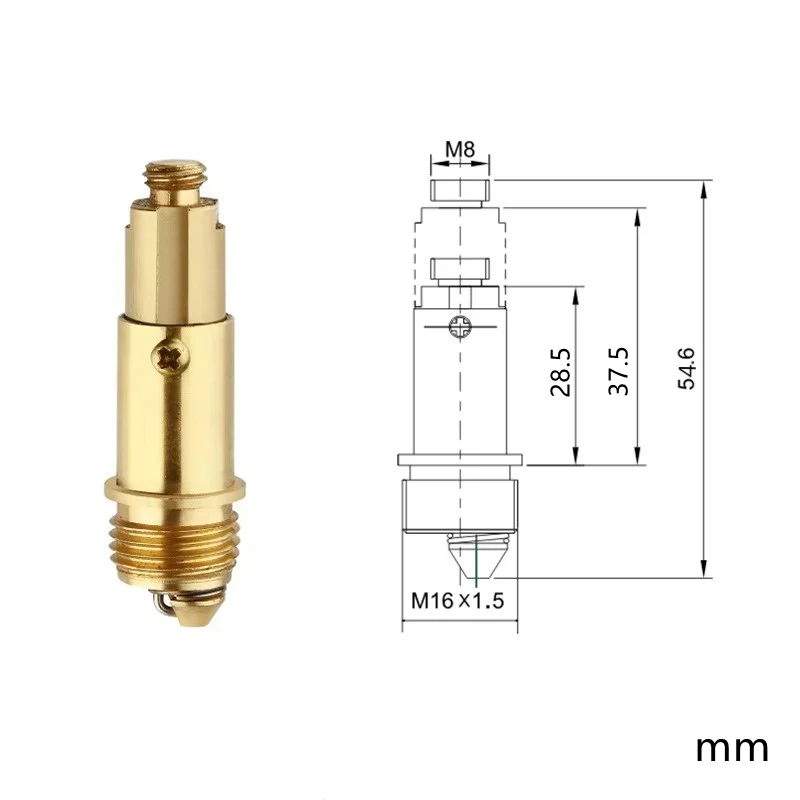 ปลั๊กสปริงวาล์วตีกลับทองเหลืองอ่างล้างหน้า Bath เปลี่ยนขยะ Easy Pop Up คลิก Clack Plug Bolt ฤดูใบไม้ผลิกลไก Part