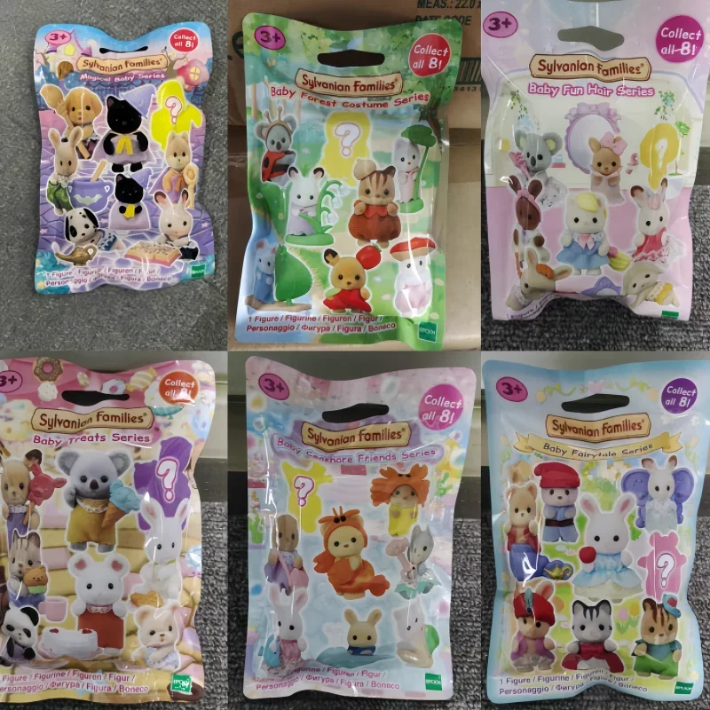 Japão sylvanian famílias floresta parceiros kawaii acampamento vestir-se boneca bonito anime figrues quarto reunindo brinquedos presente