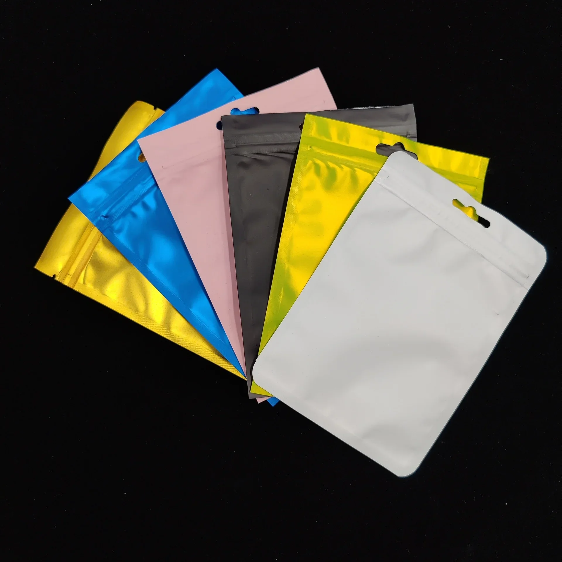 Bộ 50 Nhựa Nhiều Màu Sắc Túi Tự Hàn Kín Có Thể Tái Sử Dụng Nhỏ Ít Ziplock Vòng Cổ Treo Túi Xách Cho Trang Sức Bao Bì Tặng Túi Đựng