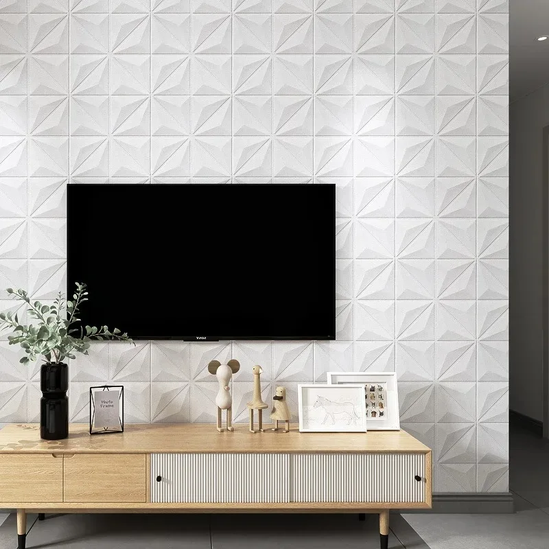 35*35 ซม.เพดานห้องนอน 3D สติ๊กเกอร์ติดผนังวอลล์เปเปอร์ตกแต่งห้อง Anti-collision พื้นหลังกันน้ํา Peel และ Stick ตกแต่ง ﻿