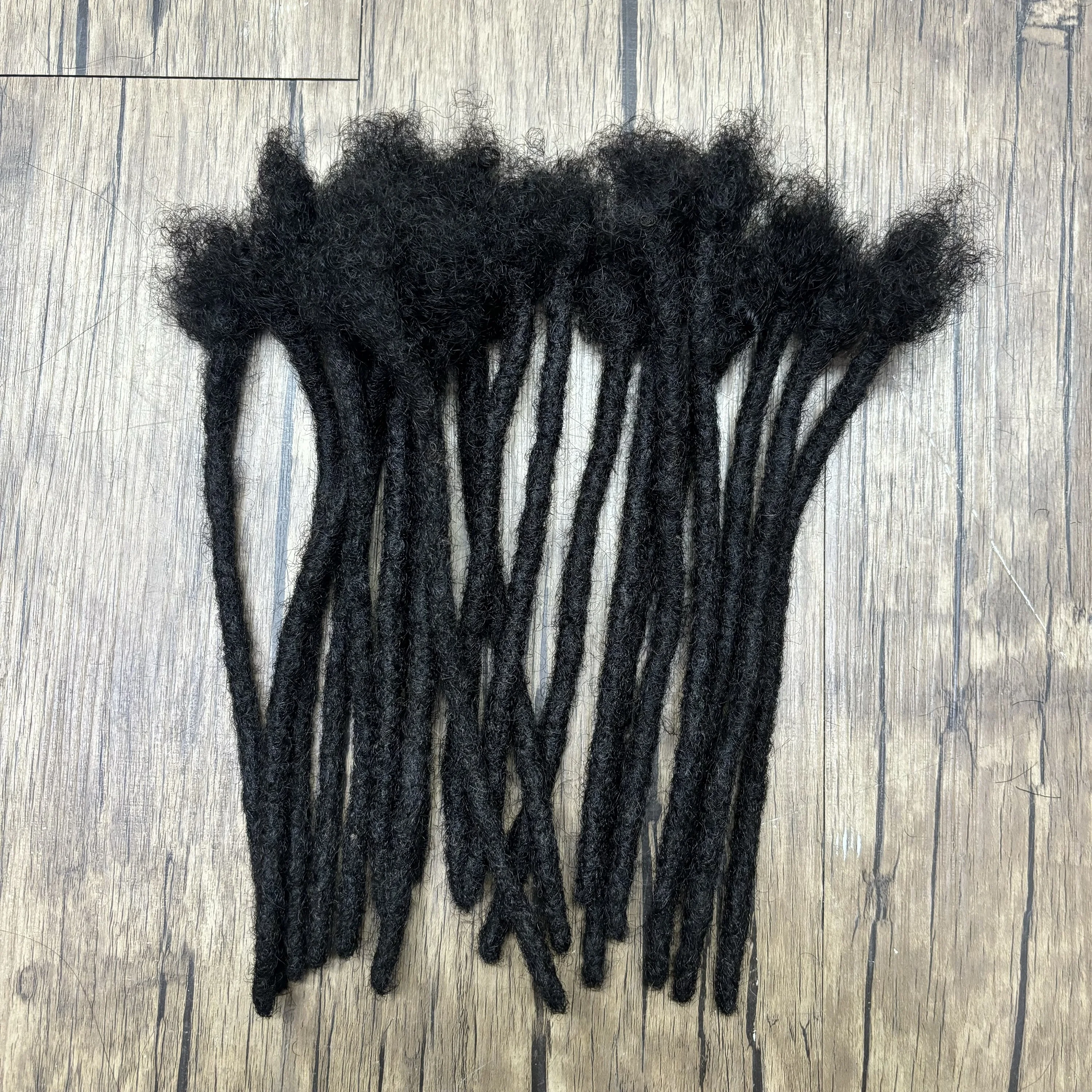 Extensions de Dreadlock vrais cheveux humains pour homme/femmes 0.6 cm de largeur Extensions Loc permanentes 20 brins 8 pouces Dreadlock brésilien
