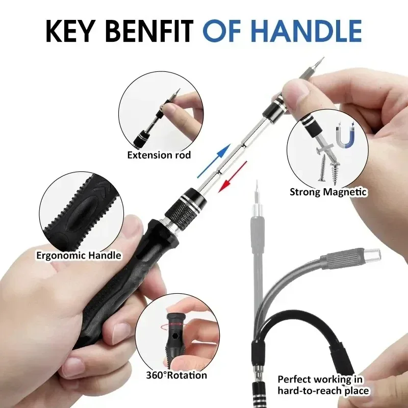 Precision ไขควง ชุดเครื่องมือ เครื่องมือช่างมัลติฟังก์ชั่น Work Mechanic's Toughbuilt แว่นตานาฬิกา PC ซ่อมโทรศัพท์บ้าน