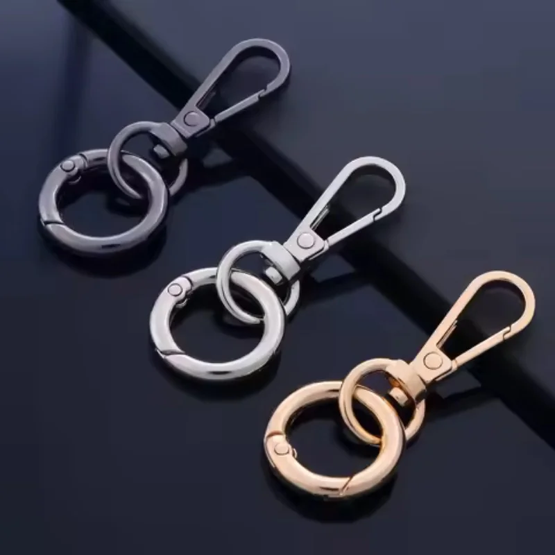 2 pcs คลิปหมุน Clasp,โลหะหมุน Snap Hooks, คู่เปิด Key CHAIN คลิป Key แหวนสําหรับงานฝีมือ DIY Lanyard ทํา