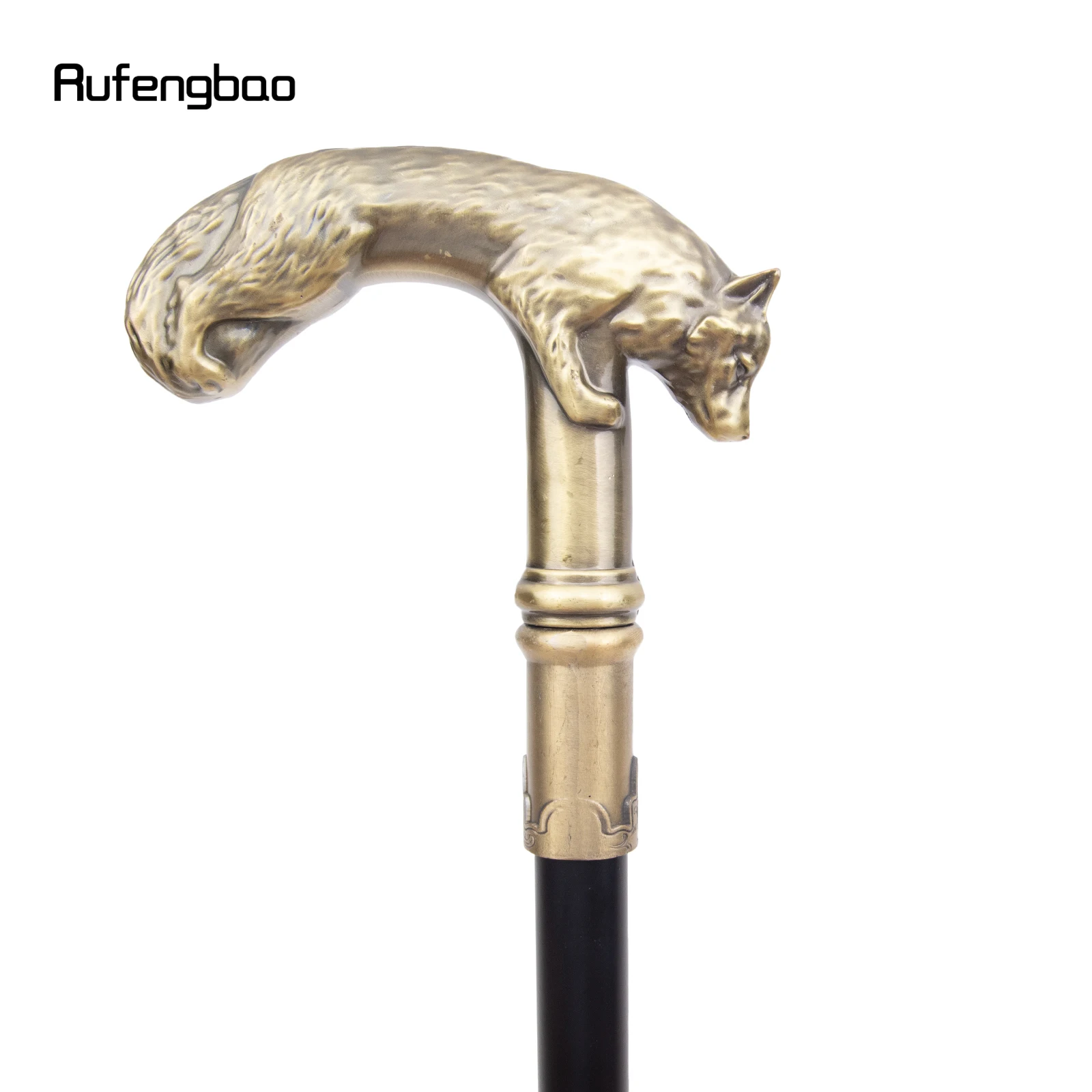 Kupfer Wolf Gehstock Mode Dekorative Gehstock Gentleman Elegante Cosplay Cane Knopf Crosier 90 cm