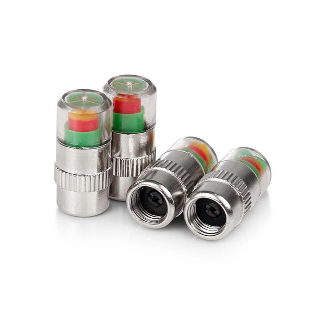 Auto's Band Luchtdruk Monitor Alert 4 stks/set Indicator Ventieldop Gauge Auto Accessoires Autoband Manometer Caps Nuttig