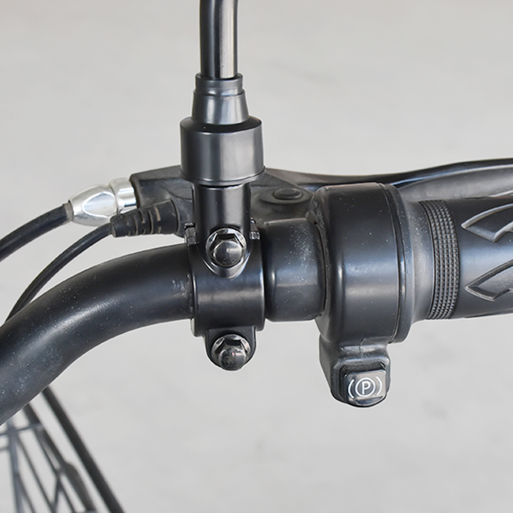 2PCS Motorrad Zubehör Schwarz Silber Spiegel Halterung Clamp Rückspiegel Halter Größe 22mm 10mm 8mm 10mm 25mm