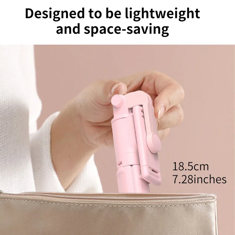 Wireless Selfie Stick Tripod with Detachable Remote for iPhone TikTok Live Streaming