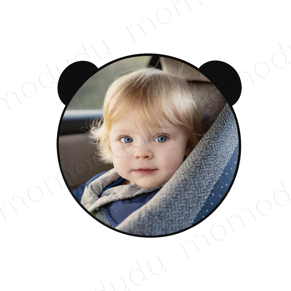 Miroir de voiture pour bébé, forme ronde incassable, sécurité pour arrière du nourrisson, avec large vue cristalline plus grande, 1 pièce