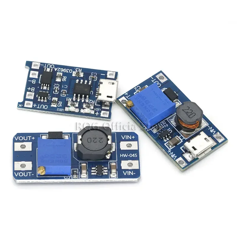 Módulo de refuerzo ajustable MT3608 DC-DC, placa de refuerzo 2A, módulo de aumento con MICRO USB 2V-24V a 5V 9V 12V 28V