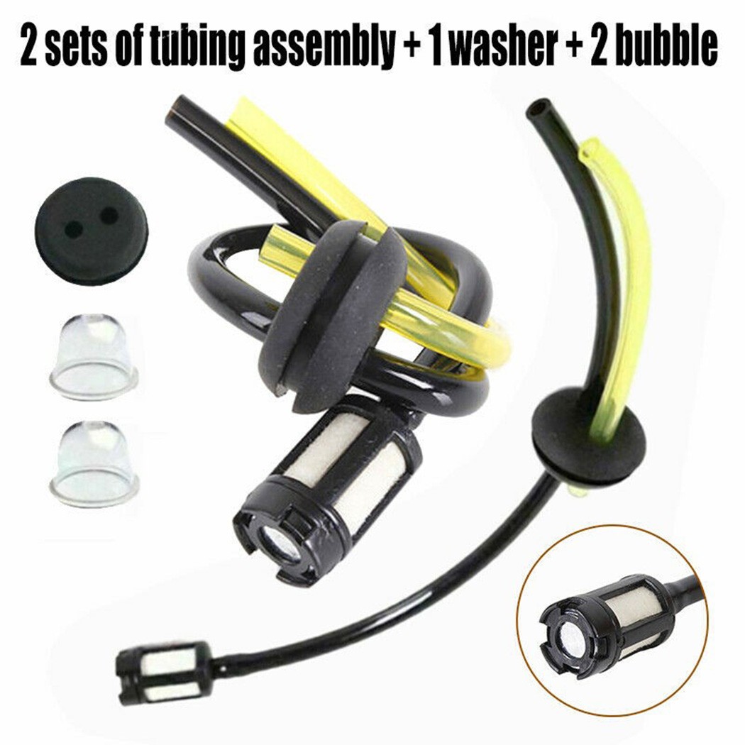 2 set filtro carburante guarnizione tubo carburante con lampadine di adescamento per decespugliatore tagliasiepi accessori per tosaerba da giardino attrezzi da giardino