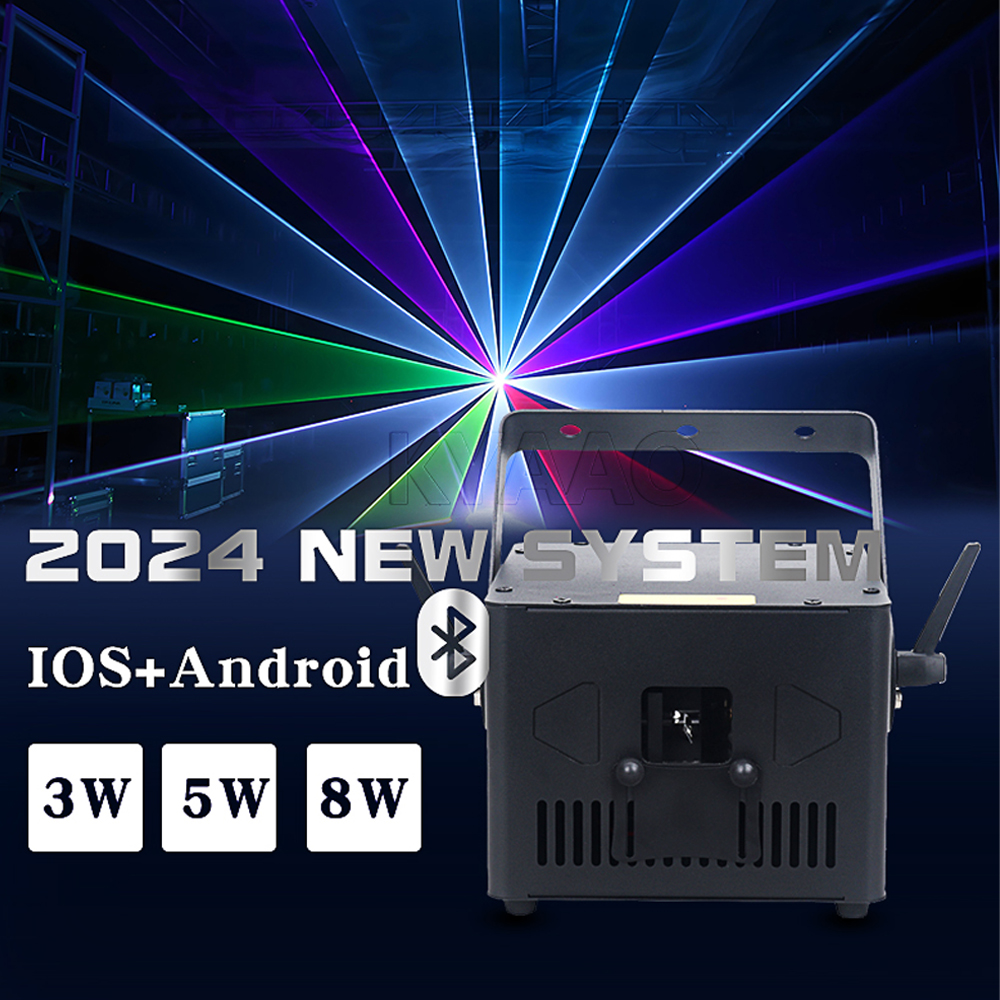 Novo design 5w luzes de festa discoteca com bluetooth dmx rgb 3w clube bar dj equipamentos natal casamento animação 3d projetor laser