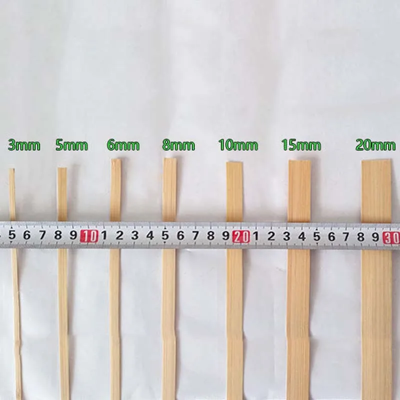 Tiras planas de bambú hechas a mano, 10 metros, 0,5mm de grosor, cesta tejida, Material para silla, decoración de flores de boda