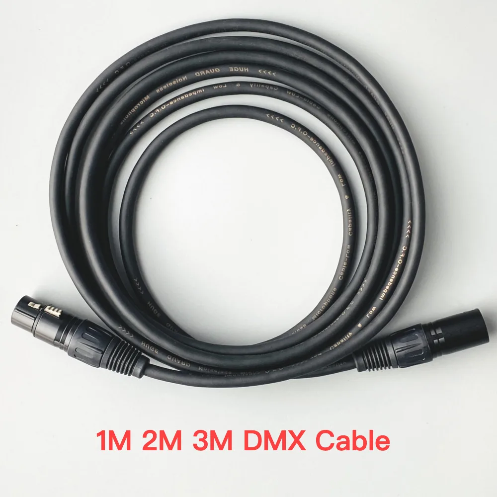 3M 2M 1M DMX-кабель сценического освещения DJ Audio Dmx512 Кабель 3-контактный разъем XLR Фольга Щит Линия Консоль управления Сигнальный провод передачи сигнала