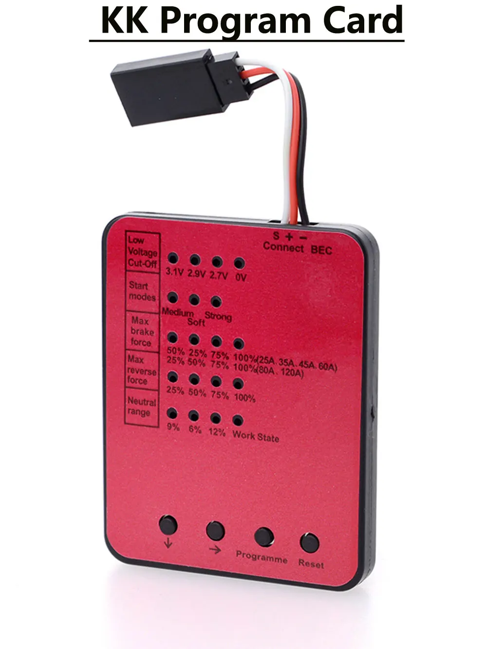 SURPASS HOBBY KK LED Programming Card for RC Car KK Series 25/35/45/60A/80A/120A/150A Brushless ESC Electronic Speed Controller