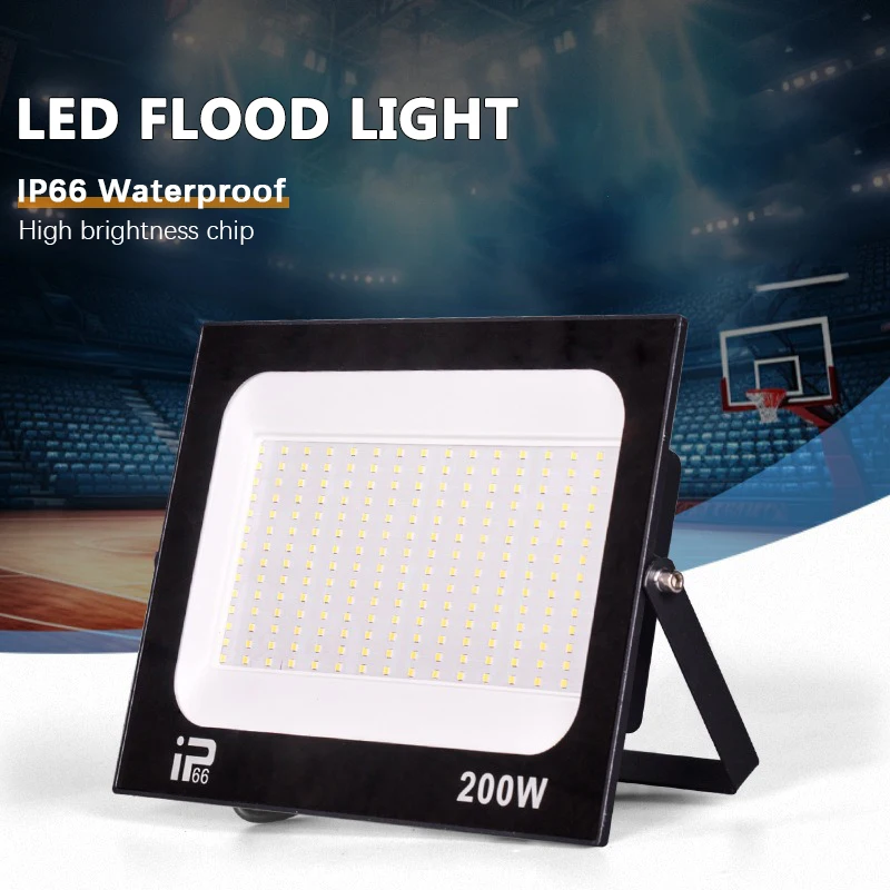 Reflector LED para exteriores IP66, foco de luz impermeable para camino, 10W, 20W, 30W, 50W, 100W, 200W, lámpara para jardín, porche y patio