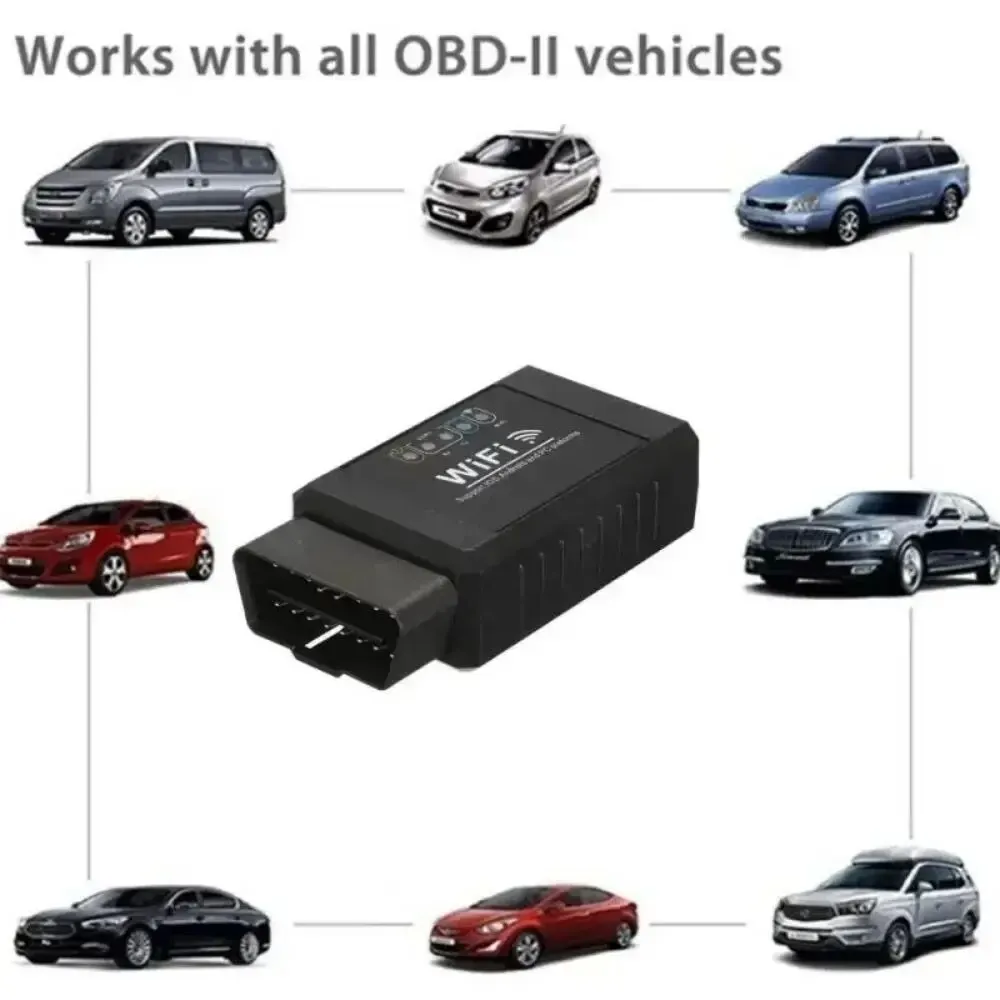 Outil de diagnostic automatique pour iPhone IOS et Android, lecteur de code OBD2, WiFi, ELM327 V 1.5, OBDII, OBD 2, ODB II, ELM 327, V1.5, WAP, FI