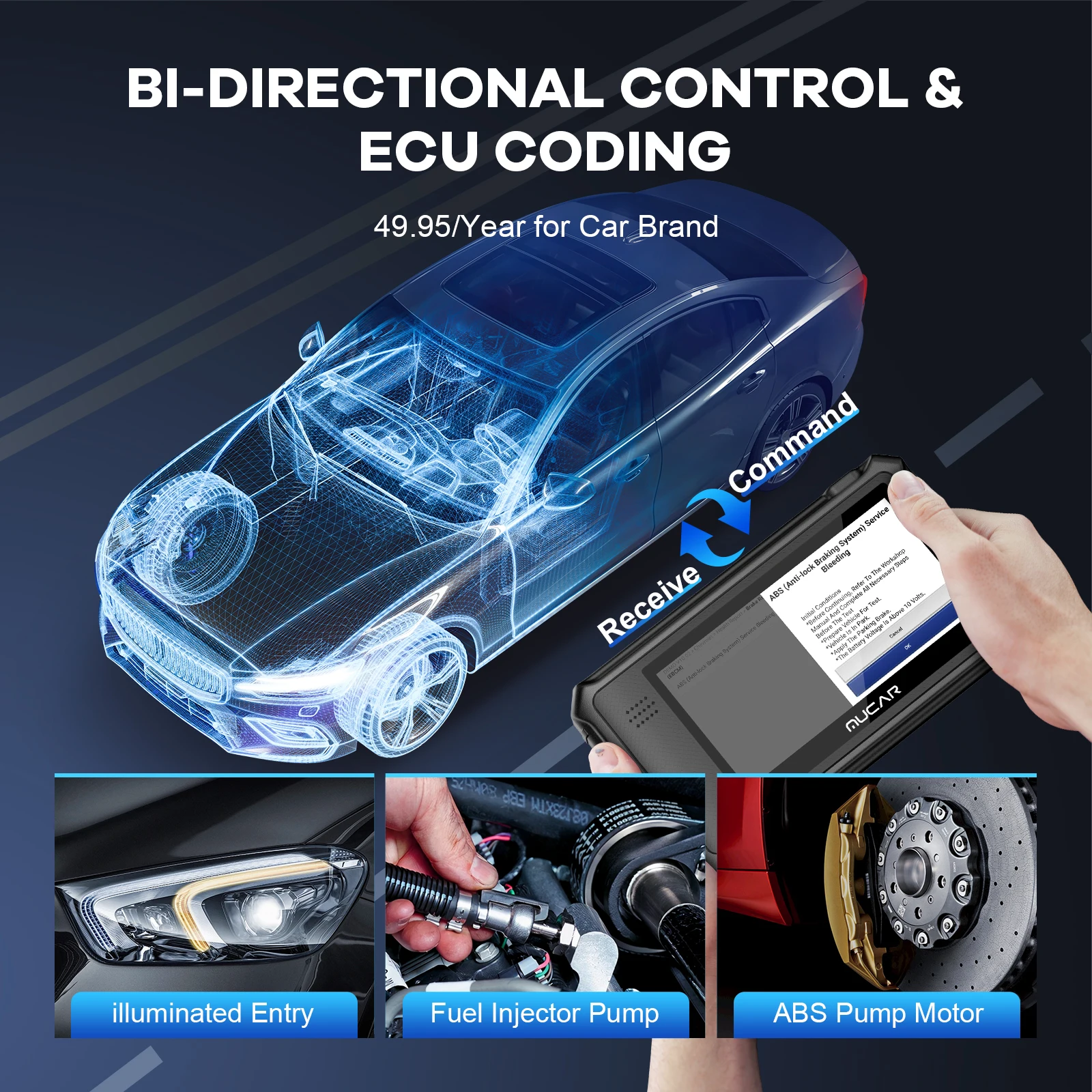 THINKCAR MUCAR VO6 Professionelle Autodiagnosetools, vollständige Systemdiagnose, 28 Resets, lebensfreier Obd2-Scanner, automatischer VIN-Codeleser