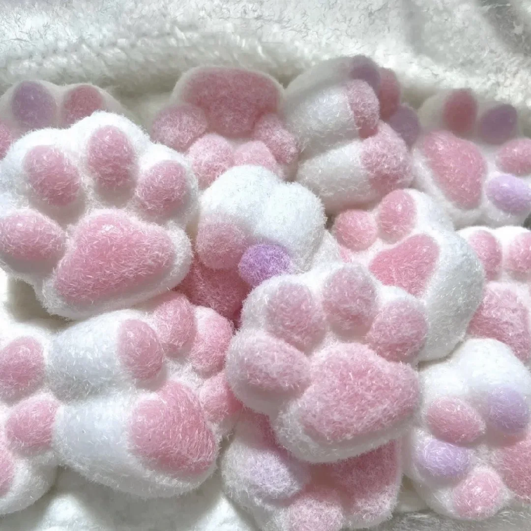 Mochi Taba Squishy ใหม่ Fidget ของเล่น Mini Kawaii Plush Cat Paw ซิลิโคนขนาดเล็ก Cat Paw น่ารักสีชมพูแมวเท้า