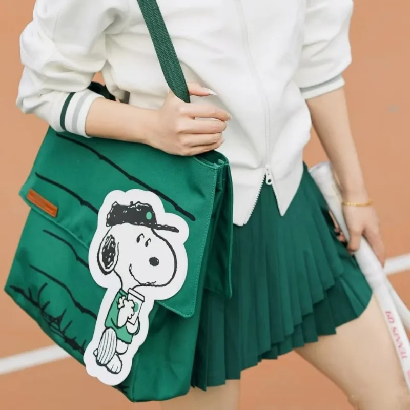 ใหม่ Snoopy ความจุขนาดใหญ่พิมพ์สบายๆสไตล์ขี้เกียจขนาดเล็ก Tote กระเป๋ากระเป๋าเดินทางหญิงไหล่กระเป๋า