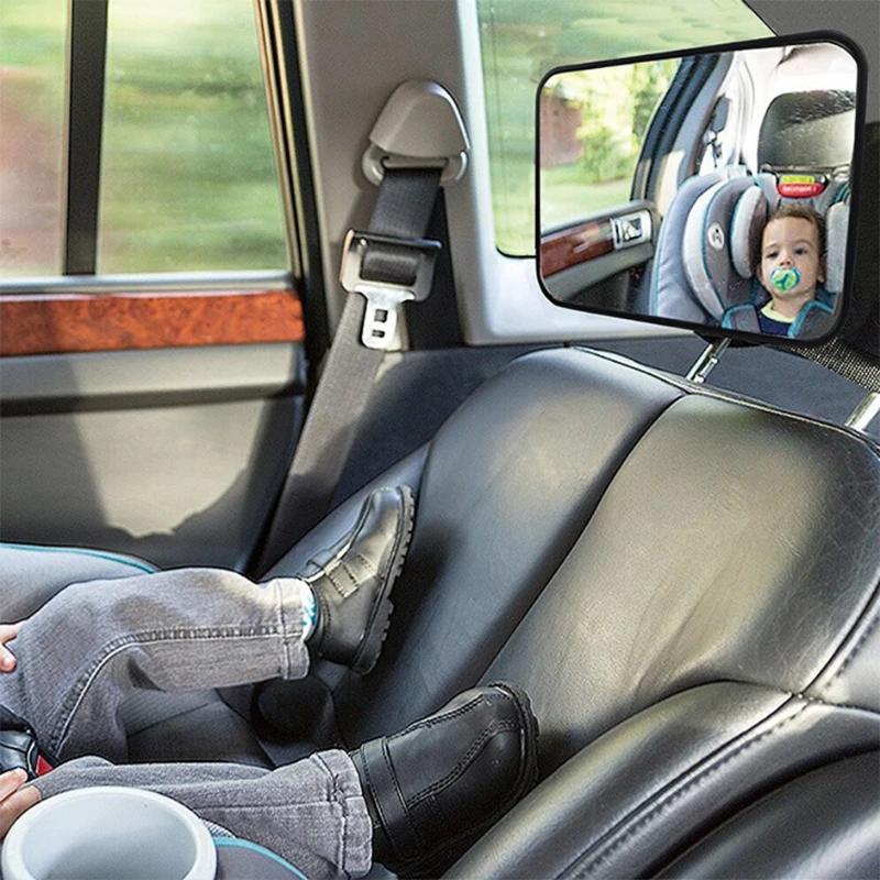 Seametal assento traseiro do carro espelho do bebê ajustável grande angular assento de segurança espelho retrovisor observação carro bebê/criança espelho interior