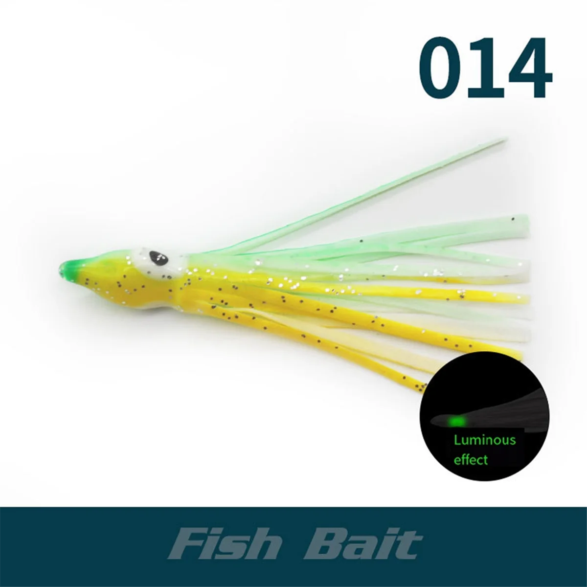 Baau luminosa polvo macio isca pvc polvo isca multi-cor falso peixe isca mar barco de pesca isca de pesca 014