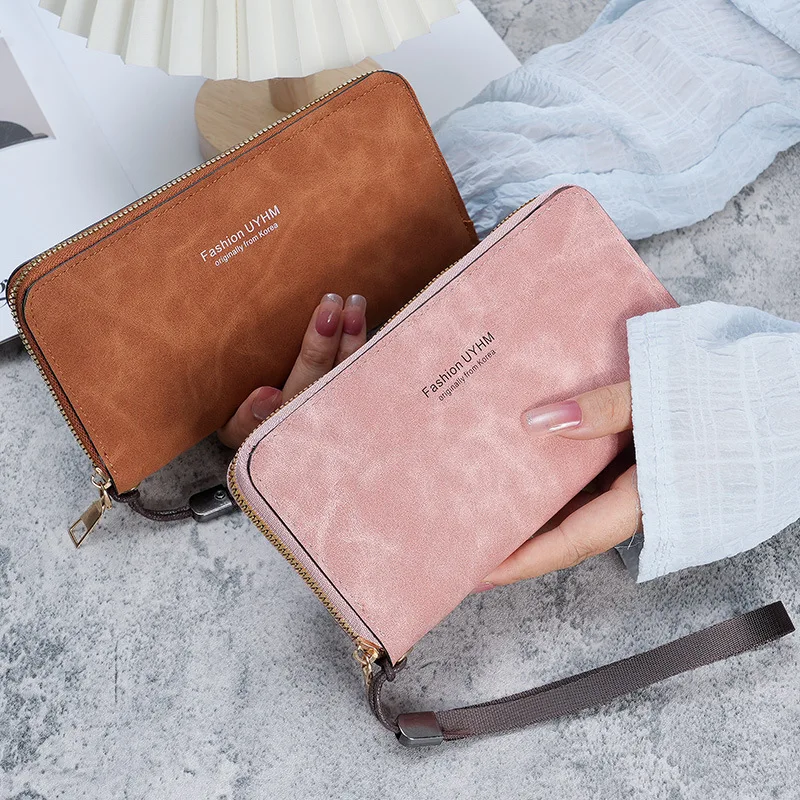 ใหม่ผู้หญิง Multi-Function กระเป๋าสตางค์เงินกระเป๋า Lady ยาว PU หนังซิปคลัทช์กระเป๋ากระเป๋าสตางค์ Carteras Para mujer 2024