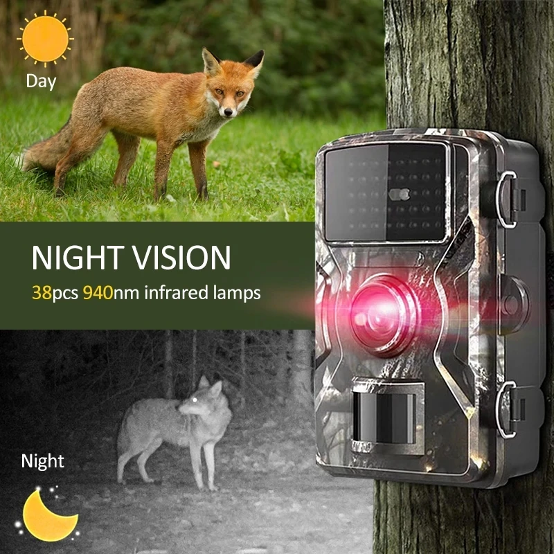 กล้องล่าสัตว์ Trail 16MP 1080P 940nm อินฟราเรด Night Vision Motion เปิดใช้งาน Trigger Security CAM สัตว์ป่ากลางแจ้งภาพกับดัก