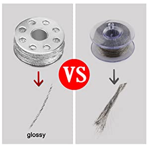 Leitfähiges Gewinde 2 Spulen 20m 60-80 Ω/m 2 Ω/ft glatt genähbar für Arduino-Lilypad mit Nadel einfädler