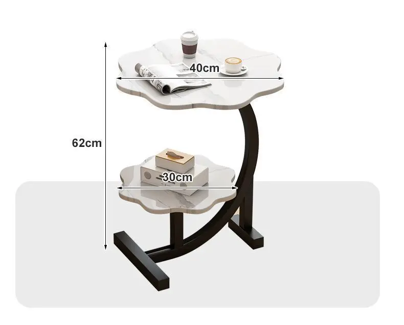 Nordic Style Light Luxury Edge Modern Table Living Room Sofa Side Table Simple Coffee Table Net Red Storage Rack Work Platforms