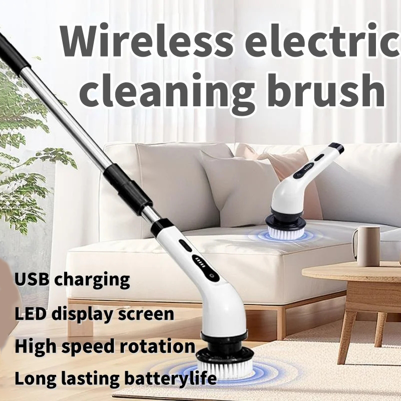 Wireless Electric Cleaning Brush Bathroom Window Kitchen Automotive Multifunctional Household Rotating Cleaning Machine