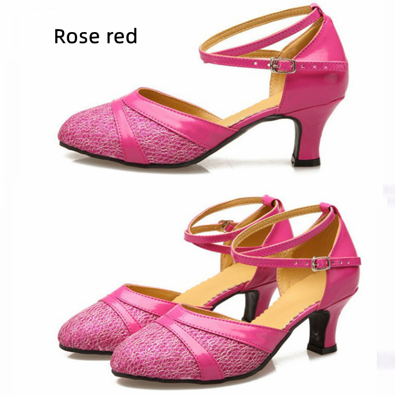 Frauen Latin Dance Schuhe Ballsaal/Outdoor Tango Moderne Party Tanz Schuhe 3,5/5,5/7 CM High Heels geschlossene Zehe Salsa Schuhe
