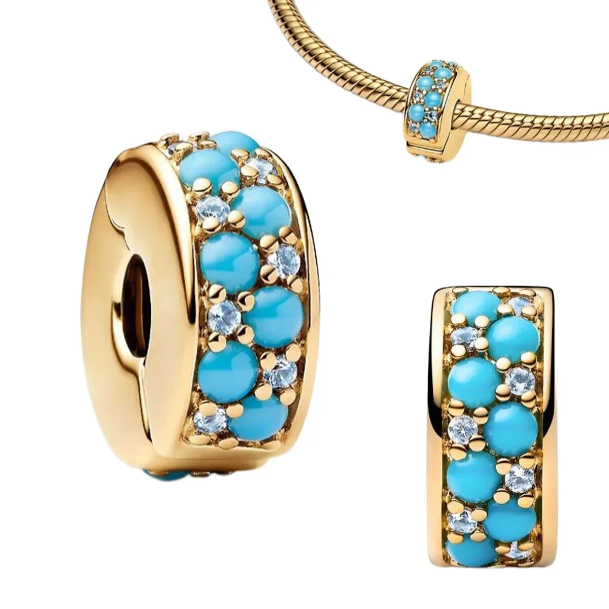 Verão azul charme 925 prata esterlina oceano pérolas concha polvo clipe grânulo anel brincos pulseira original colar jóias finas