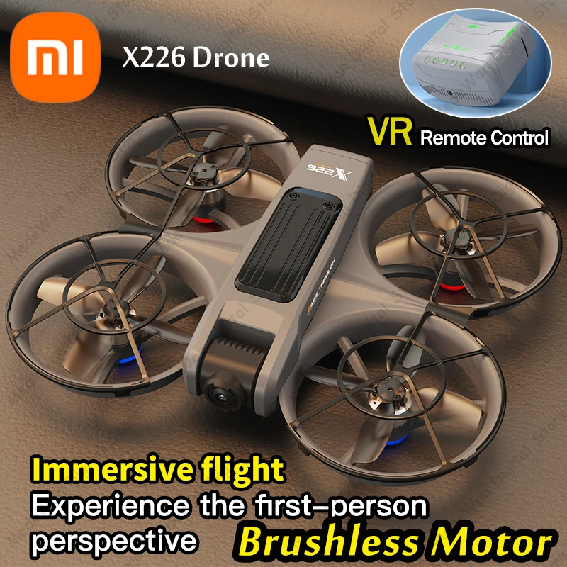 Xiaomi x226 drone vr controle remoto sem escova transmissão de imagem dupla hd fluxo óptico aéreo pairar evitar obstáculos brinquedo uav