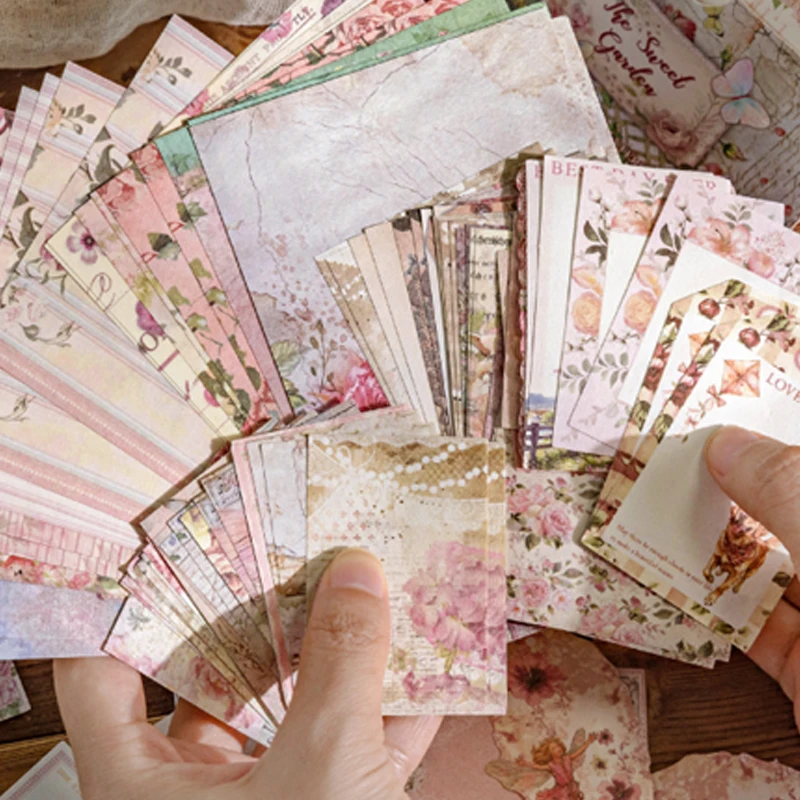 Mr Paper 400pcs Garden Post Office Collection Light Paper Material Pack DIY Handbook Collage Journal Notebook Scrapbook Envelope