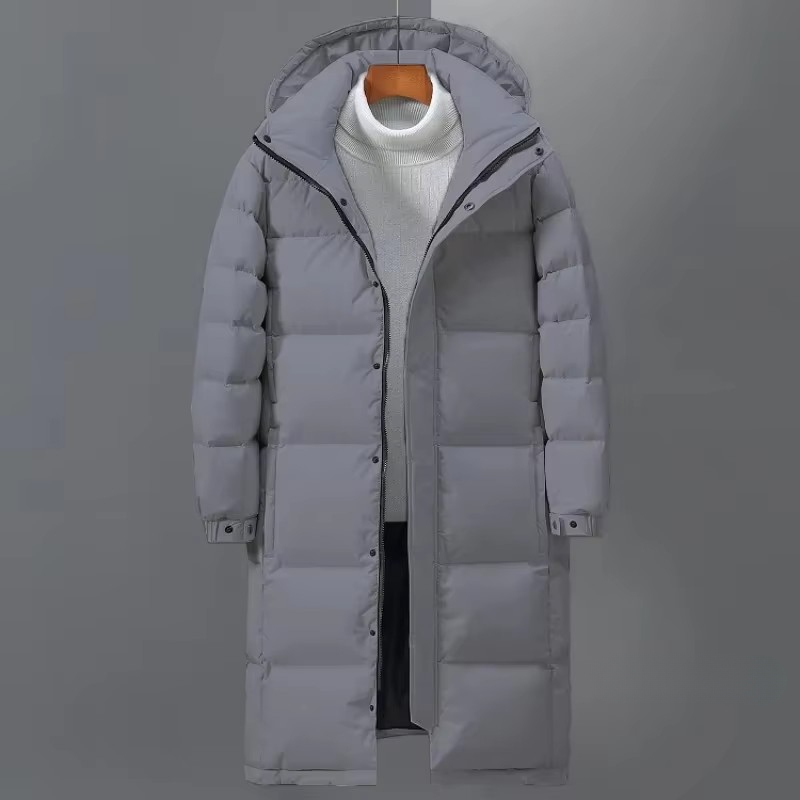 Neue Winter Männer Lange Puffer Jacken Mit Kapuze Casual Ente Unten Mäntel Qualität Männlichen Outdoor Winddicht Warme Winter Parkas Herren Kleidung