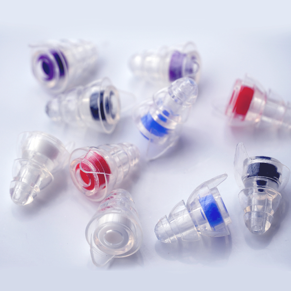 HUAK シリコン耳栓 ハイファイ コンサート ミュージシャン オートバイ 騒音感度条件など用の収納ボックス付き