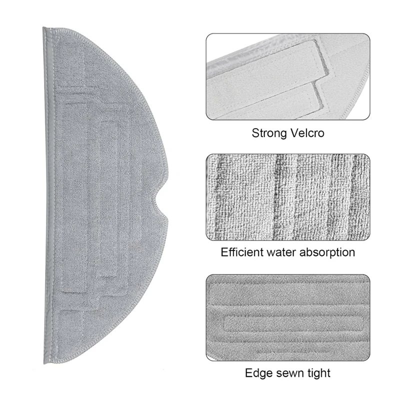 5 uds almohadillas de fregona para Roborock S8, S8 +, S8 Pro Ultra Robot aspirador, Vibrarise 2,0 almohadillas de fregado reutilizables lavables