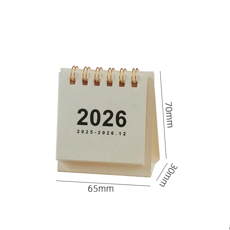 2026 Mini Eenvoudige Kalender Kleine Bureaukalender Creatieve Spoelkalender Planner Desktop Decoratie Kantoorbenodigdheden