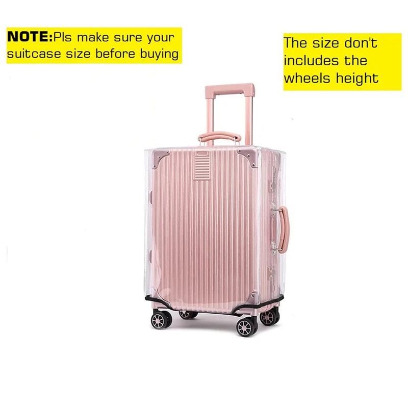 1pc pvc capa de bagagem transparente para viagem caso de bagagem protetora com alça à prova de poeira à prova ddustágua design prático