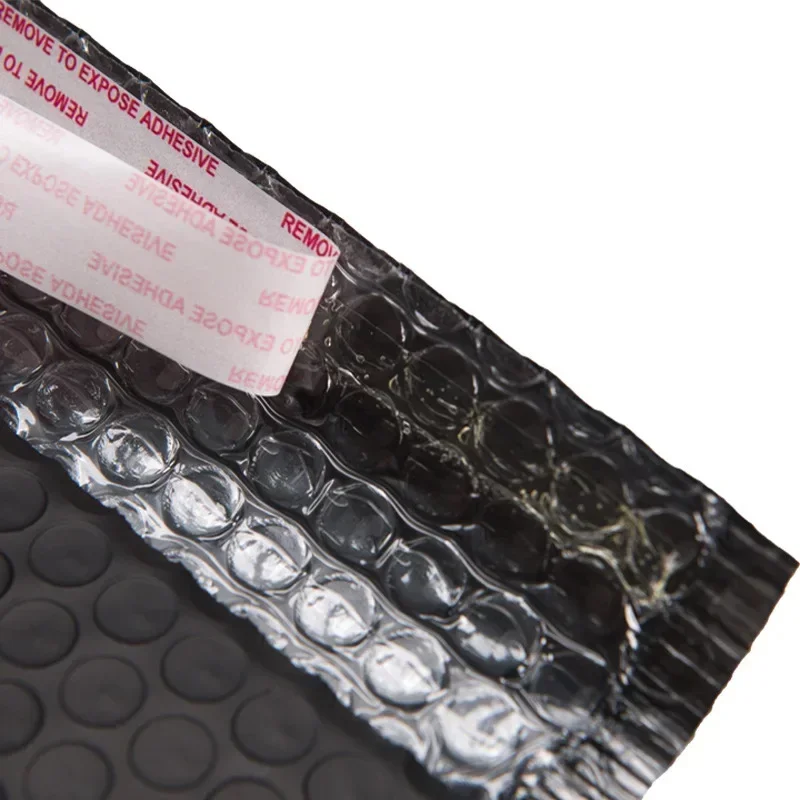 50 pçs sacos de envelope de espuma preta auto selo mailers acolchoados envio envelopes com bolha saco de envio pacotes saco