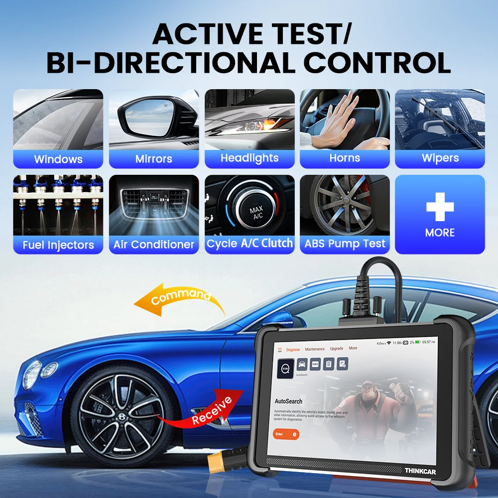 THINKCAR THINKSCAN 689 Alat Diagnostik Mobil CANFD DOIP Pengodean ECU Dua Arah 34 Reset Pemrograman Kunci Pemindai Obd2 Bebas Hidup