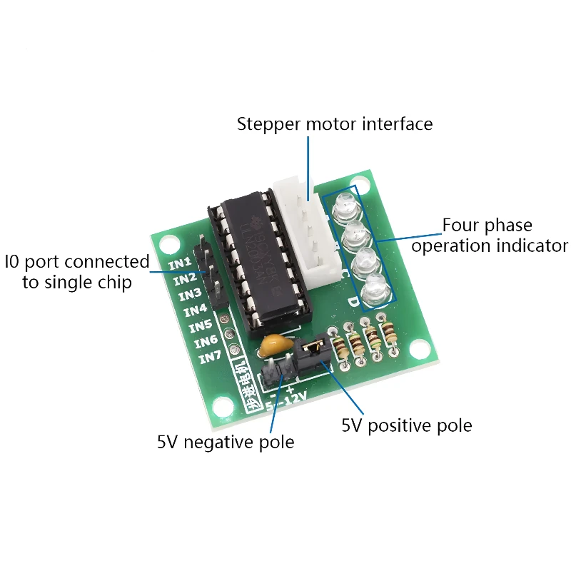 1Set 28byj-48-5V 4 Fase Stappenmotor + Driver Board Uln2003 Voor Arduino 1 X Stepper Motor + 1x Uln2003 Driver Board