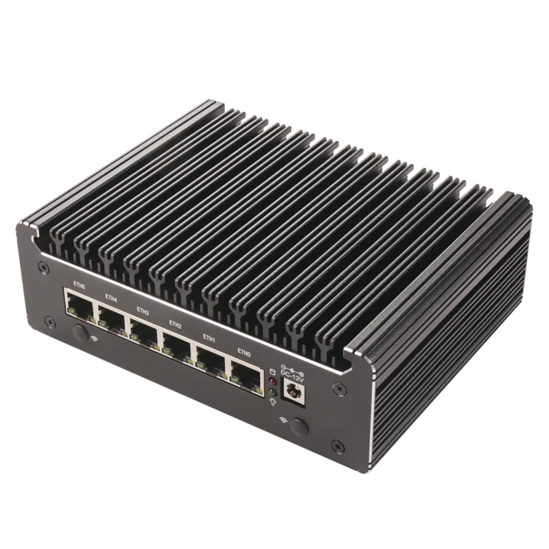 Topton Fanless Intel Pentium Gold 8505 i3 1125G4 N100 Firewall Mini PC 6xi226-V 2.5G DDR5 DDR4 NVMe SATA Proxmox pfSense