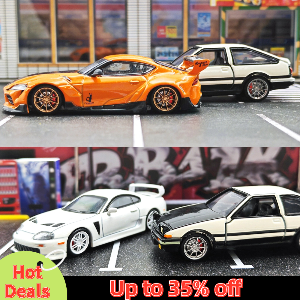 Kicarmod 1/64 Model Car ABS Wheels with Rubber Tire Brake Disc Refitting Parts Diameter 10mm For Model Car Tomica MINI GT