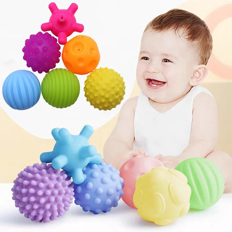 Bolas sensoriais para bebê toque mão bola massagem bolas texturizadas macias mãos do bebê espremer bolas conjunto desenvolver sentidos táteis do miúdo brinquedo