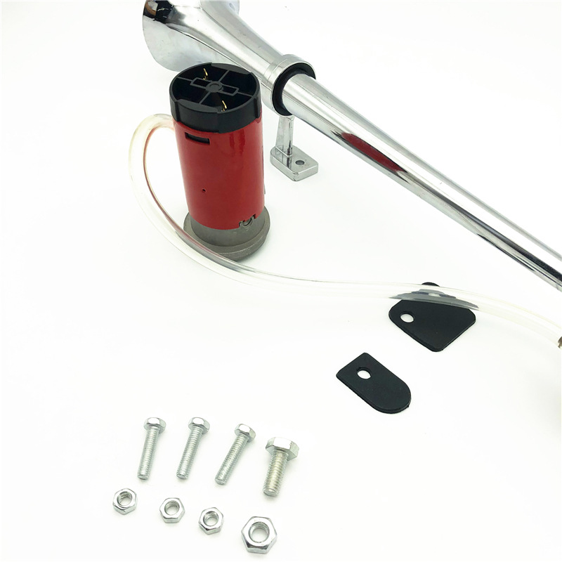 ユニバーサル 17 インチシングルトランペット車のエアホーン 12V コンプレッサー 150DB 超大音量エアホース車のホーンスピーカートラックボートオートバイ用