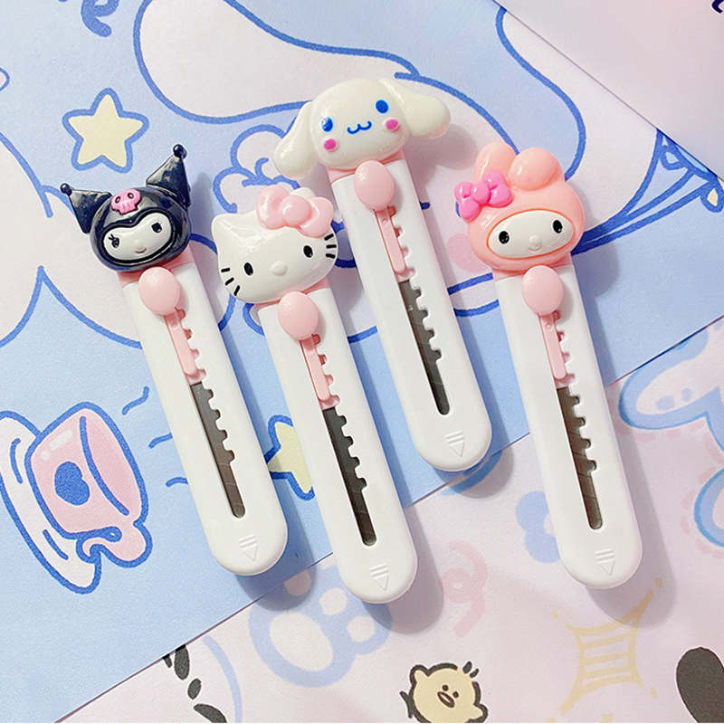 Kawaii канцелярский нож с мультяшными животными, мини-многоцелевой нож «сделай сам», карманный складной нож, ручка для писем, нож для открытия конвертов