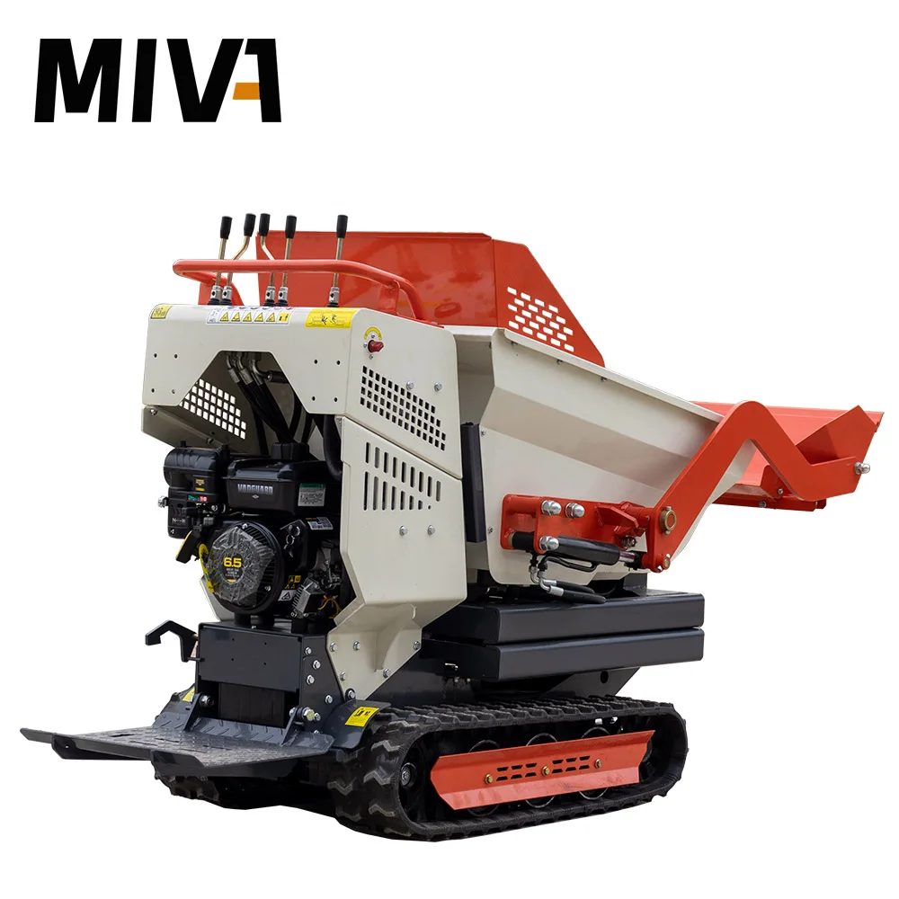Small Crawler Dumper Truck 500 KG Hydraulic Garden Use 360 degree tilt Mini Dumpers engineering Self-loading transport dump