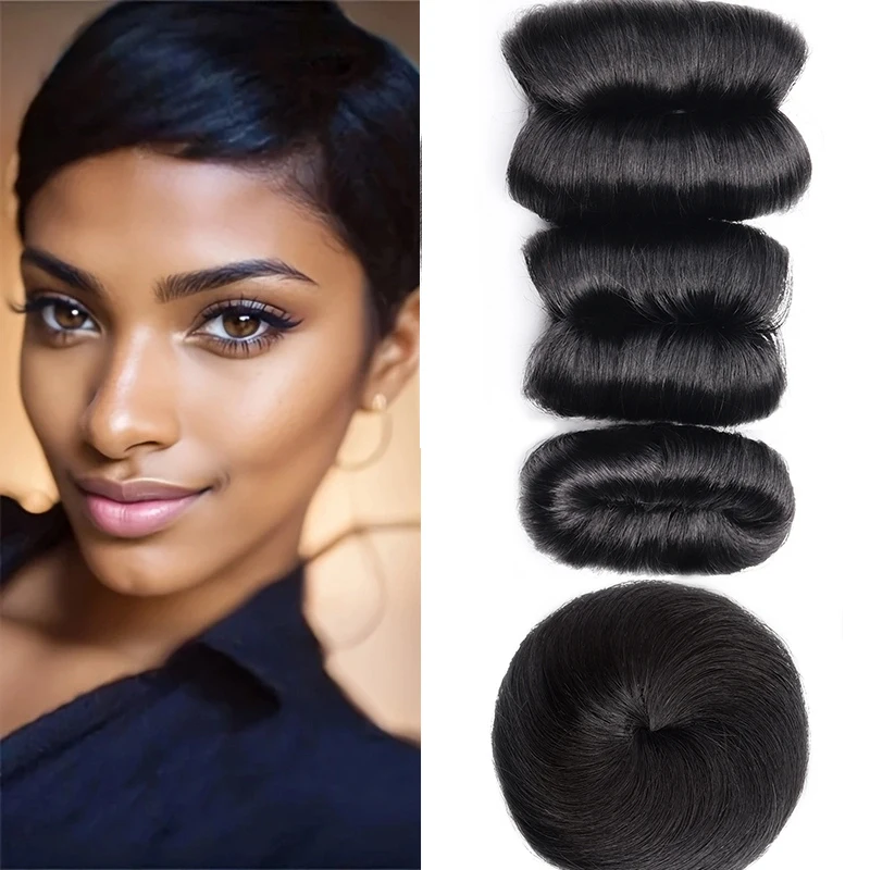 Pacotes de cabelo humano curto com fechamento cabelo brasileiro encaracolado tecer 3 pacotes com um fechamento central extensões encaracoladas saltitantes naturais